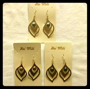 NWT Handcrafted 14k Tahitian Pearl Earrings